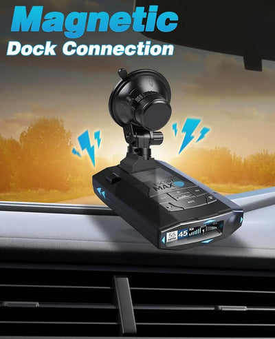 Xislet Magnetic Radar Detector Mount, EZ Quick Release Suction Cup Holder for Escort MAX 360c Redline 360c MAX 3 IX Cobra RAD 700i, 360° Swivel, Heat-Resistant, Universal Straps Included