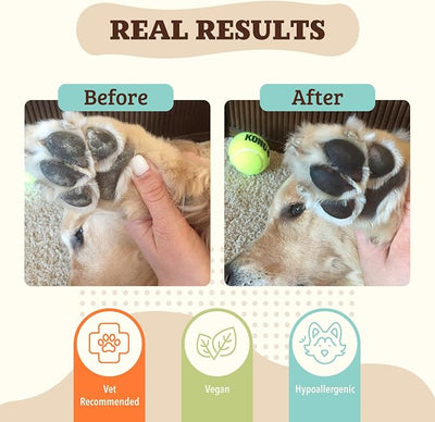 Natural Dog Company PawTection Dog Paw Balm, 4 Pack, Protects Paws from Hot Surfaces, Sand, Salt, & Snow, Organic, All Natural Ingredients (0.15 oz Travel Stick) X 4