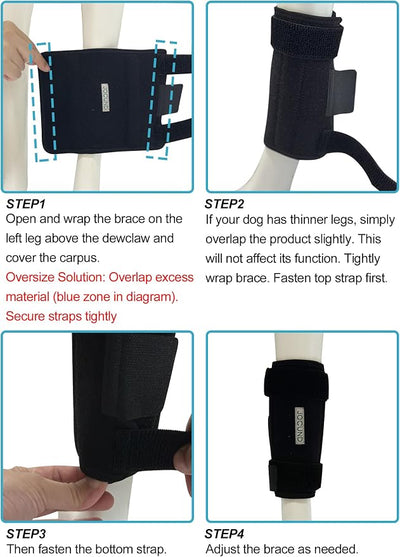Dog Front Leg Brace, Pair of Dog Leg Brace with Metal Strips, Canine Front Leg Hock Wrap Sleeve for Carpal Support, Protects Wounds Brace Heals and Prevents Injuries and Sprains (S/M)