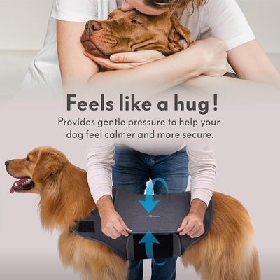Paw Inspired Dog Anxiety Vest, Calming Thunder Jacket for Dogs, Soothing Compression Vest for Thunderstorms, Fireworks, Travel, Separation Anxiety (Medium)