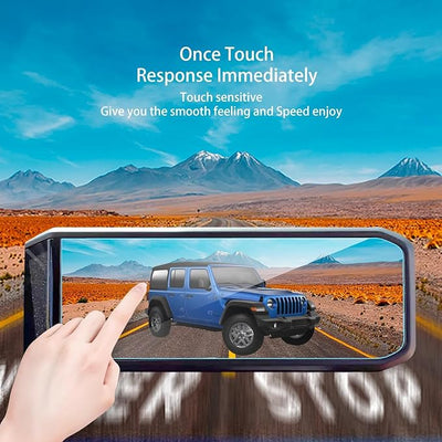 Anti-Glare 2025 2026 Jeep Wrangler Gladiator Screen Protector for 2024 2025 2026 Jeep Wrangler JL Gladiator 4xe Sport Rubicon X Sahara Willys Sport S 12.3Inch 2025 Wrangler Gladiator Accessories Tempered Glass Wrangler 12.3'' Matte