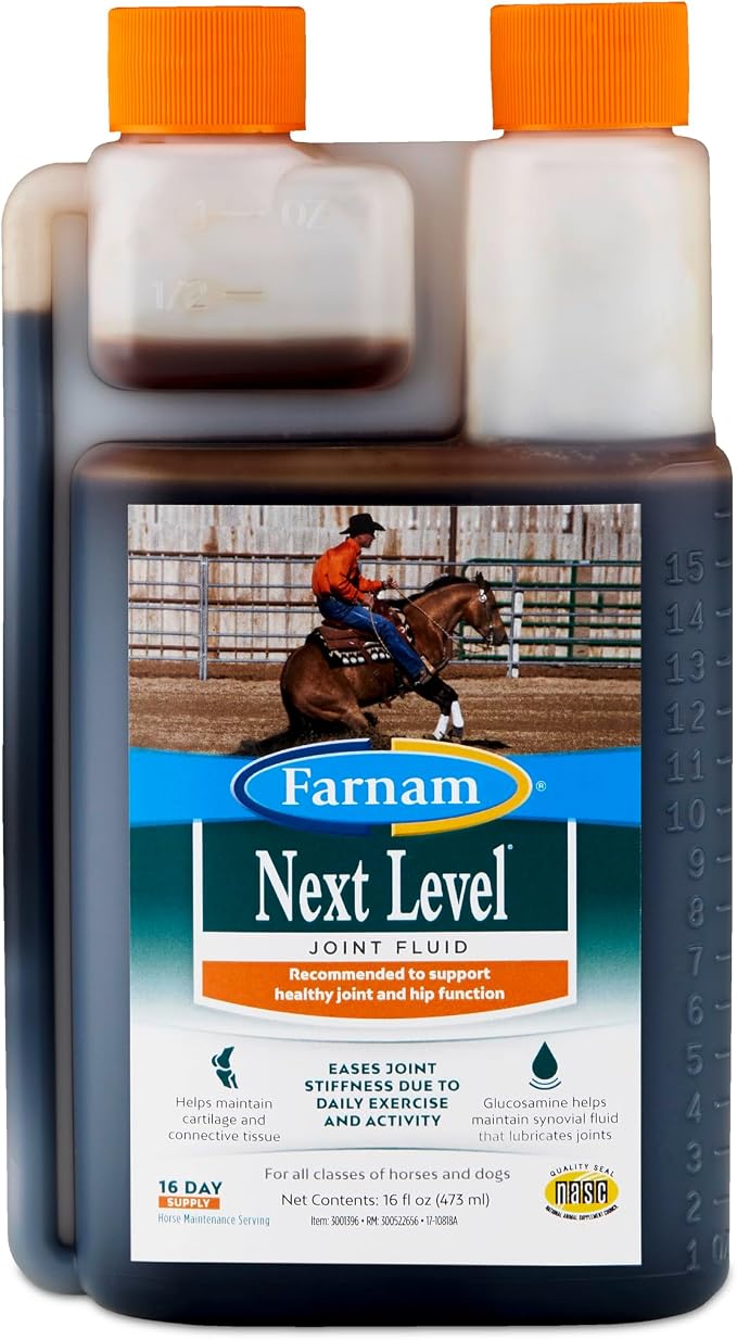 Next Level Joint Supplement for Horses & Dogs, Helps Maintain Connective Tissue to Ease Stiffness Due to Daily Activity, Joint Supplement for Dogs and Horses, 16 oz, 16-Day Supplyx