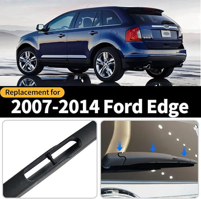 Rear Wiper Blade Assembly, Back Windshield Wiper Blades Arm Accessories Replacement for Ford Edge 2007-2014, Rear Wiper Blade and Arm Set for 2007 2008 2009 2010 2011 2012 2013 2014.