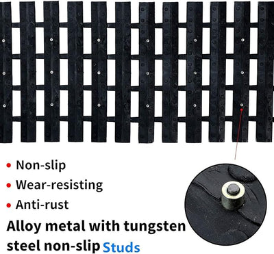 Emergency Devices 2 pcs Tire Traction Mats 47.2" (L) x 10.8" (W), Portable for Snow, Ice, Mud, and Sand to Car, Truck, Van or Fleet Vehicle off road winter accessories (2PCS* 47.2in)