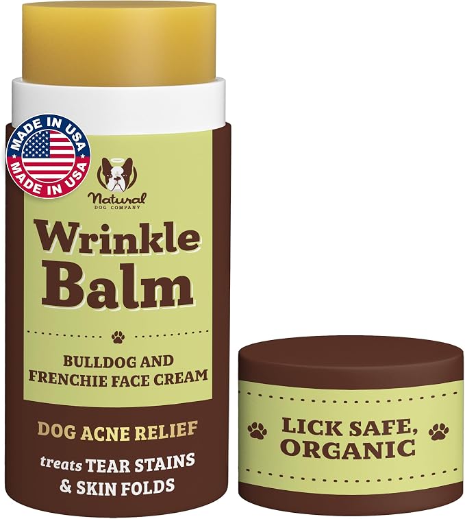 Wrinkle Balm for Dogs – Dog Skin Fold Balm for Bulldogs, Frenchies & Pugs, Moisturizing Face Fold Care for Warm Weather, Humid Summer Days & Daily Cleaning Routines, 2 oz Stick
