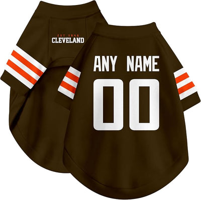 Cleveland Dog Clothes Jersey Style Personalized Pet T Shirt with Custom Name Number for Small Medium Large Dogs