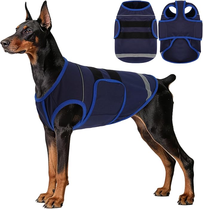 Dog Anxiety Vest, Dog Thunder Jacket Anxiety Calming Vest | Dog Depression & Anxiety Relief,Adjustable,Reflective Strips,for Thunderstorms,Fireworks,Separation,Vet Visit & Grooming