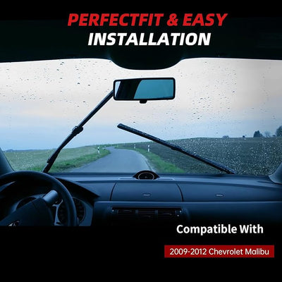 OTUAYAUTO Windshield Wiper Blades - Replacement for Chevy Chevrolet Traverse 2009-2017 Malibu 2009-2012, GMC Acadia 2007-2016 - All-Weather Performance, Top Lock Window Wipers - 24"+21" (Pack of 2)