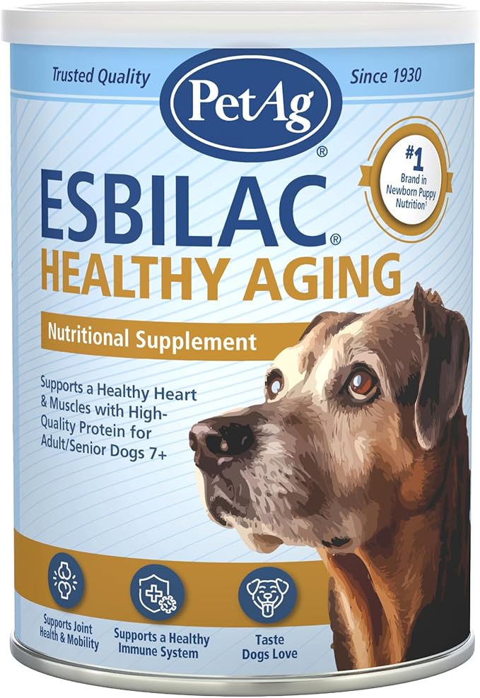 Esbilac Healthy Aging - 14 oz - Supports a Healthy Heart & Muscles with Protein for Adult/Senior Dogs 7+ - Easy to Use