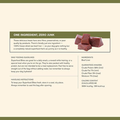 BADLANDS RANCH by Katherine Heigl – Superfood Bite Freeze-Dried Raw Beef Liver Dog Treats – High Protein Single-Ingredient Snacks for Training, Rewards & Daily Wellness