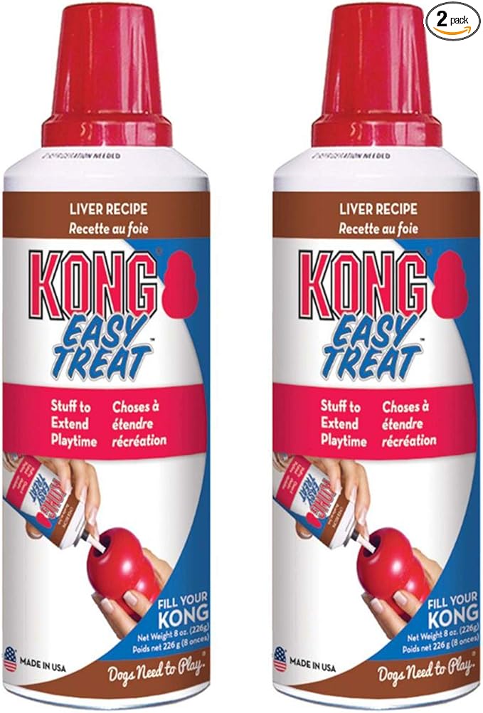 KONG - Easy Treat - Dog Treat Paste - Liver - 8 Ounce (Best Used Classic Rubber Toys) - 2 Pack