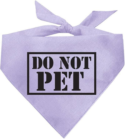 Do Not Pet Dog Bandana (Lavender, OS 837)