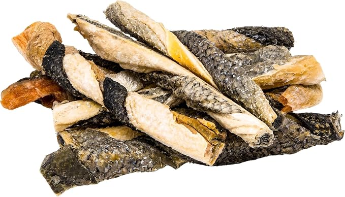 Freeze Dried Salmon Skin Sticks for Cats & Dogs - Reasealable 1lb Big Bag Single Ingredient All Natural Omega 3 Benefits, Salmon Sticks- Perfect for Training, Topper or Snack