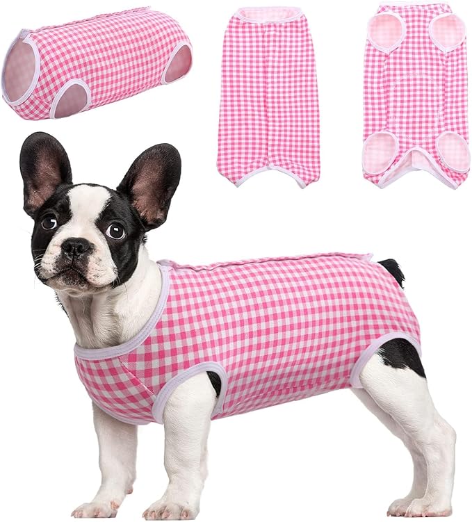 Surgical Recovery Suit for Dogs Cats, Pet T-Shirt After Surgery Wear for Dogs, Dog Professional Recovery Suit Comfortable E Collar Alternative, Prevent Licking Onesies Pet Surgery Recovery Suit
