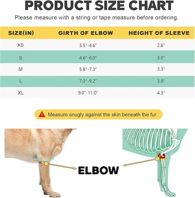 Dog Elbow Protector Brace for Canine Pads Elbow&Shoulder Support Callus, Hygroma, Dysplasia, Arthritis, Dislocation, Pressure Sores, with Metal Splints Wrap Both Left and Right Front Legs