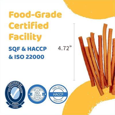 iPaw Turkey Dog Treats, SQF Certified Human Grade Dog Treat, Suitable for Training Chew, Hypoallergenic, Rawhide Alternative, Thin Stick (Sweet Potato)