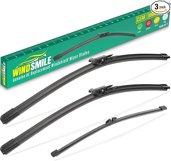 26" 16" 11" Windshield Wiper Blades Replacement for Lincoln MKC 2015 2016 2017 2018 2019 Premium All Weather Front Rear Wipers Set - OEM Quality (Pack of 3)