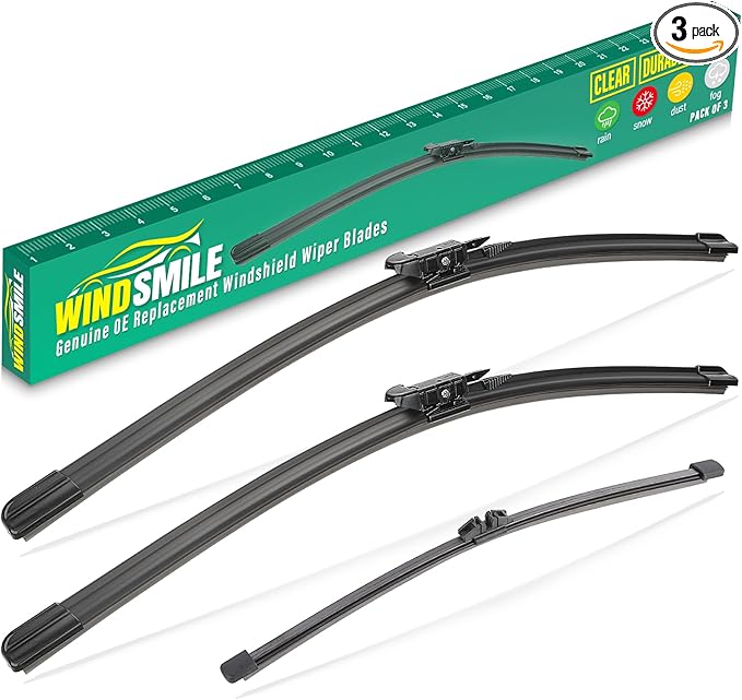 17" 17" 8" Windshield Wiper Blades Replacement for Ford Bronco 2021 2022 2023 2024 2025 Premium All Weather Front Rear Wipers Set - OEM Quality (Pack of 3)