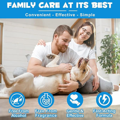 Cat&Dog Ear Infection Treatment Drops - Dog Ear Infections with 1% Hydrocortisone - Dog Ear Infection Treatment, Antiseptic Ear Cleaner for Cat & Dog Ear Cleaning Solution 2fl oz
