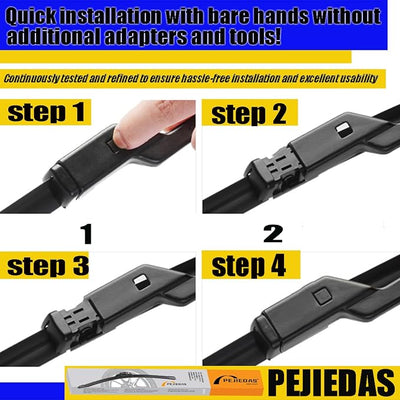 3 Replacement Wiper Blades For VW Volkswagen ID.4 ID4 2021 2022 2023 2024 28" + 18" + 12" Front and Rear Wiper Blades (Pack of 3)