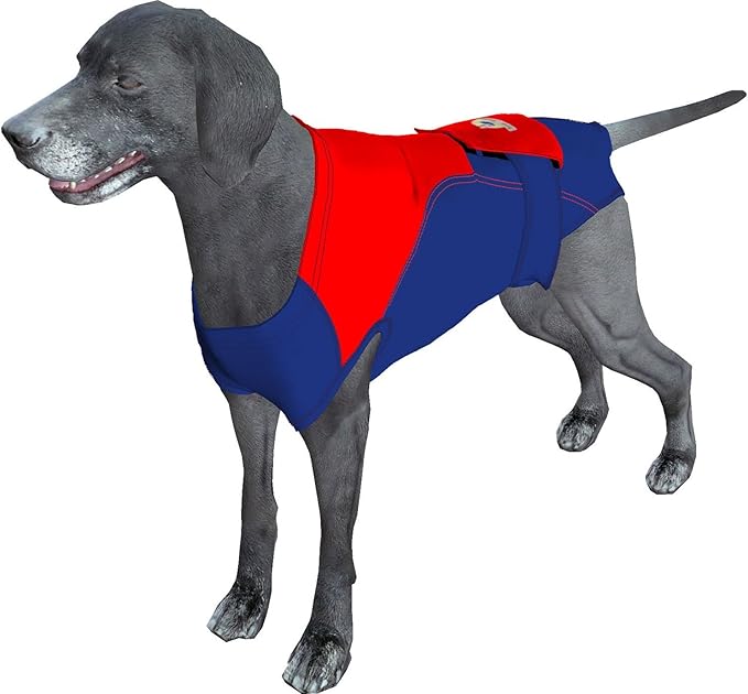 SurgiSnuggly Veterinary Invented Dog Surgery Recovery Suit for Female and Male Dogs,Spay,Neuter Dog Cone Onesie, Surgical Recovery Bodysuit for After Surgery Small,Medium,Large Dogs XL BR