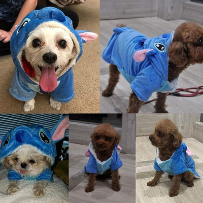 Dog Costume, Gimilife Dog Hoodie, Dogs Halloween Costume Pet Xmas Pajamas Outfit, Pet Coat Cartoon Costumes for Small Medium Large Dogs and Cats for Halloween Christmas and Winter- XL