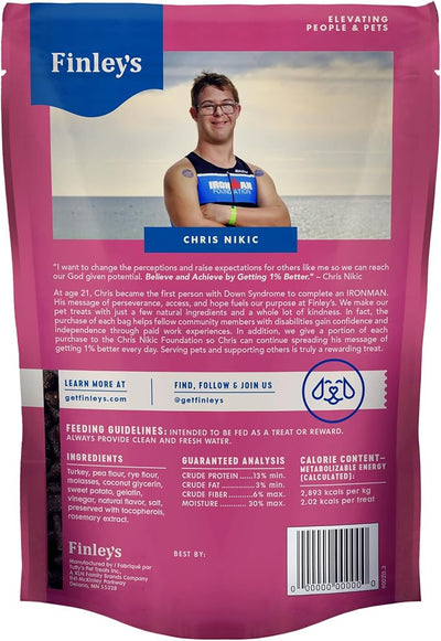 Finley's Training Treats for Puppies, Soft Turkey Dog Treats for All Dogs and Sizes, Limited Ingredient, Low Calories, 16oz, 2 Pack