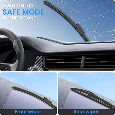 ANIKLUIM® Wiper Blades: 3-Pack Windshield Wipers for NX300 NX300h 2018-2021 - All-Season Beam Design - Plug and Play - Exact Replacement for Lexus Cars (26''/16''/12'')