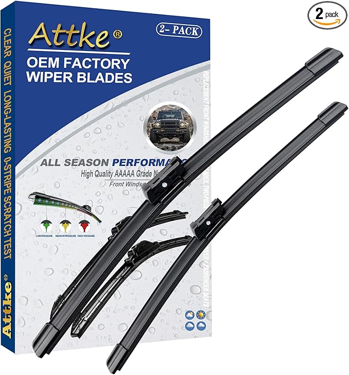 ATTKE Front Windshield Wiper Blades for Volkswagen Atlas 2018-2022 Genuine Replacement Wiper Blade Set 26"/22" (Set of 2)