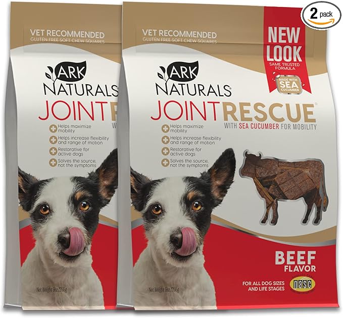 Joint Rescue Dog Chew, Beef Flavor, Joint Supplement with Glucosamine & Chondroitin, 2 Pack
