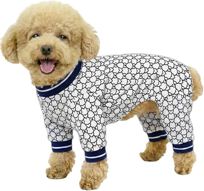 Dog Pajamas & Onesie for Small Puppy Dogs, Ultra-Premium Pjs XS | Vet-Approved Hypoallergenic 100% Organic Cotton, Soft Breathable & Won't Overheat, Gentler on Skin, Size XS Pet:2.5-4lbs