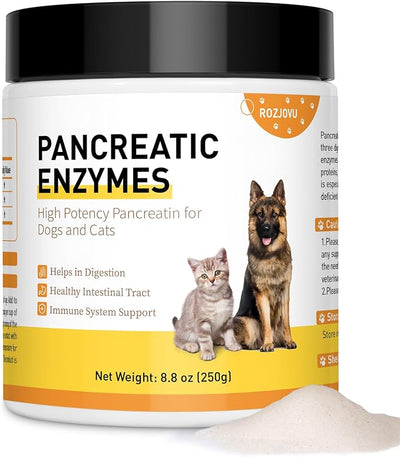 Pancreatic Enzymes for Dogs (8.8 Oz) | 10x Pancreatin Formula | Digestive Enzymes for Dogs with EPI | Helps Restore Normal Weight, Supports Digestive Stress and Pancreatic Issues