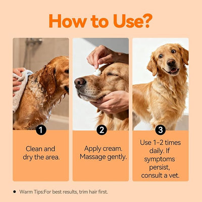 PUAINTA Hot Spot & Itch Relief Skin Cream for Dogs & Cats | Soothing Skin Cream with Quantum Silver & Coconut Oil | Moisturizes & Calms Dry, Irritated Skin | Safe & Gentle for Sensitive Skin