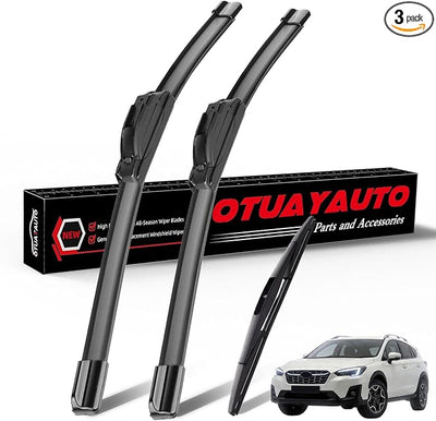 OTUAYAUTO Windshield Wiper Blades Replacement for Subaru Crosstrek 2013-2017 XV Crosstrek 2013-2015 Impreza 2012-2016, Nissan Murano 2009-2016 All Weather Front and Rear Wipers 26"+16"+12" (Pack of 3)