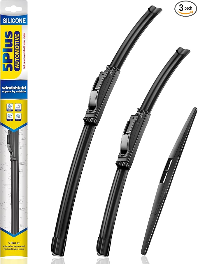 5 PLUS Silicone Windshield Wipers Replacement for Subaru 2013-2009 Forester 2008-2005 Legacy 2009-2005 Outback Wiper Blades(3 PCS),Water Repellent Automotive Replacement Windshield Wipers-24"/18"/14"