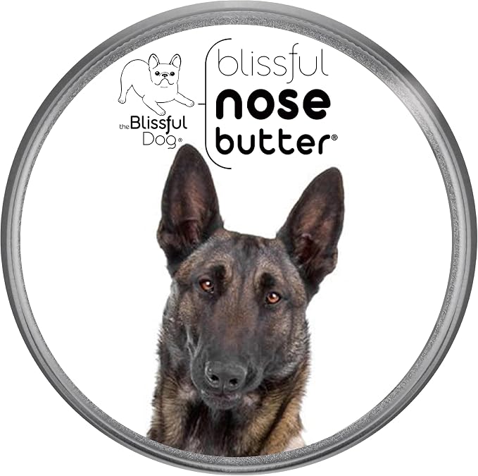 Belgian Malinois Nose Butter for Dry, Cracked Skin, Lick-Safe Dog Nose Balm with Moisturizing Shea Butter, Almond, Olive, and Essential Oils, Pet Supplies, Uncented, 1 oz.