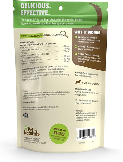 Pet Naturals Breath Bites Breath Freshener for Dogs, 60 Chews, Healthy GI Support and Dental Health, (Pack of 2)