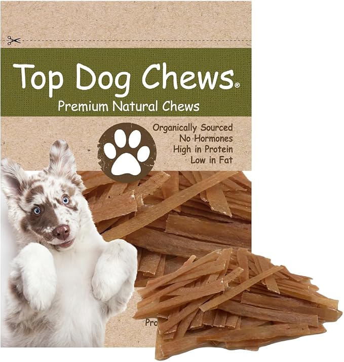 Flat Turkey Tendons for Dogs, 1LB / 16 OZ, Made in The USA, 100% Natural Chew Treats for Dental Care and Stress Relief, Puppy Training Treats for All Breeds