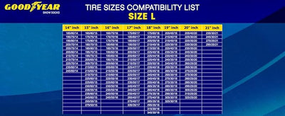 Goodyear Pro Snow Socks for Tires. Designed for All Tire Brands. Textile Chain Replacement for Optimal Traction in Snow & Ice. Easy Install. Emergency Winter Safety Solution, Multi-Season Use. Sz L