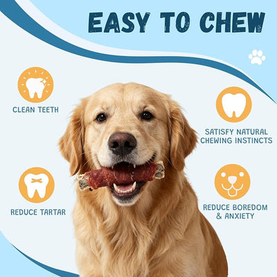 Pawmate Duck Wrapped Cod Skin Sticks Dog Treats, Rawhide Free High Protein Dog Chews with Omega 3, Natural Long Lasting Duck Dog Treats for Large Medium Small Breeds, 10.6 oz