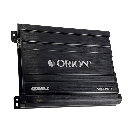 Orion Cobalt Series CBA2500.2 High Efficiency 2-Channel Class A/B Amplifier for Car Audio Stereo - 2500W Max, 350W RMS, 2/4 Ohm Stable, Adjustable Low/High Pass, Bass Boost, MOSFET Power Supply.