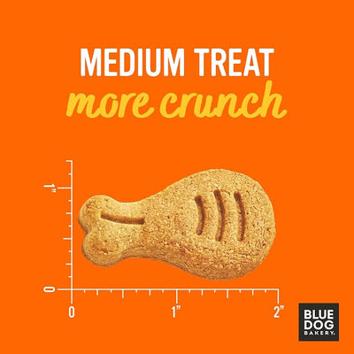 Blue Dog Bakery More Crunch Chicken, Dog Biscuits, Healthy Treats, Made with Real Chicken, 14 oz (Pack of 1)