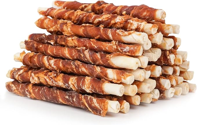 5 Inch Duck Wrapped Rawhide Dog Treats for Puppy and Small Dogs, Promotes Dental Health, Healthy Snacks 14.11 oz