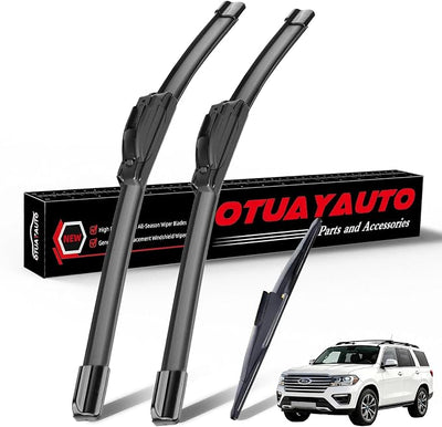 OTUAYAUTO Windshield Wiper Blades Replacement for Ford Expedition 2009-2016 All-Extreme Weather Performance Quiet No Trace Front and Rear Wipers U/J Hook 22"+22"+16" (Pack of 3)