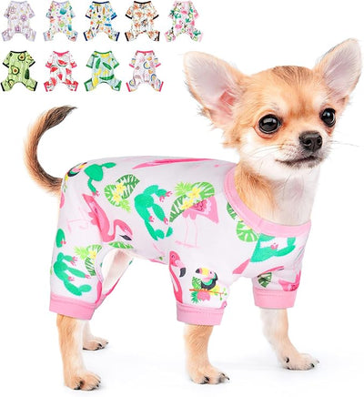 Dog Pajamas Pjs Soft Stretchy Dog Clothes for Small Dogs Girl Boy Medium Size Dogs Spring Summer Puppy Clothes Doggie Onesies Cat Pet Jammies Outfit