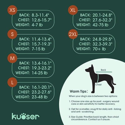 Kuoser Recovery Suit for Dogs, Comfy Dog Recovery Suit Female Doggie Onesie for Surgery, Post-Op Onesie for Female & Male Dogs, Soft Protective Wear, PinkRibbon XXL