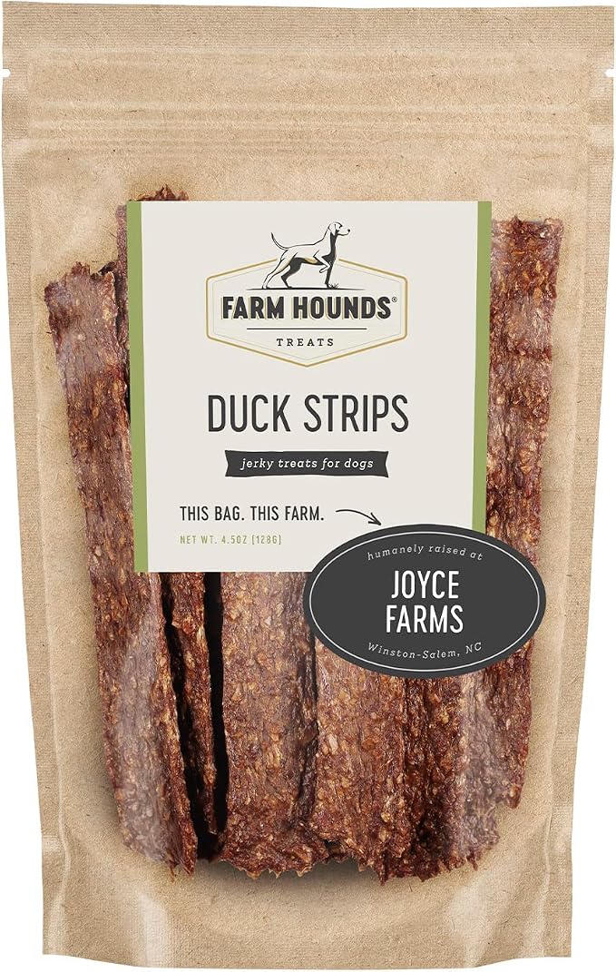 Duck Strips - Premium Natural Jerky for Dogs - Made from 100% Humanely Raised Duck - Break-to-Size - Great for Training & Treats - No Added Fillers - Made in USA - 4.5 oz - 1 Pack