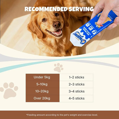 M-PETS Creamy Lickable Dog Treats, Salmon Flavor, 8 Tubes Squeeze Up Soft Dog Snacks for Puppies & Seniors, Reward Training or Food Topper,Low-Calorie Grain Free Puree for Joint & Digestive Health