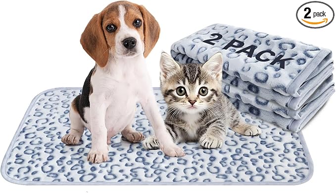 Qeils Reusable Puppy Pads, 2 Pack Washable Pee Pads for Dogs, Waterproof Non Slip Wee Wee pad, Absorbent and Leakproof Training Mats for Potty, Crate, Playpen, Bed, Sofa, 16"x 30"