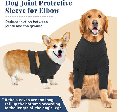 Nanaki Surgery Dog Recovery Suits for Front Legs, Dog Leg Sleeve to Stop Licking, Doggy Anti-Lick Wounds Pants, Pet Wound Cover Protective Sleeves Arm Protector for Injuries & Joint Pain